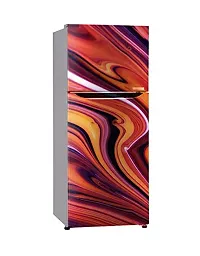 Psychedelic Collection 3D Design colourfull Light Painting Decorative Extra Large PVC Vinyl Fridge Sticker (Multicolor, 60 cm X 160 cm)-thumb1