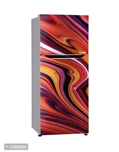 Psychedelic Collection 3D Design colourfull Light Painting Decorative Extra Large PVC Vinyl Fridge Sticker (Multicolor, 60 cm X 160 cm)-thumb2