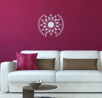 Psychedelic Collection Decorative Sun Mirror Silver Acrylic Sticker Hexagon Mirror, Hexagon Mirror Wall Stickers, Mirror Stickers for Wall Large Size, Sticker Mirror-thumb1