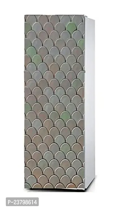 Psychedelic Collection Decorative Abstract 3D circuler Design Wallpaper Poster Extra Large Fridge Sticker Double Single Door Decorative Fridge Sticker (PVC Vinyl, Multicolor, 60 cm X 160 cm)