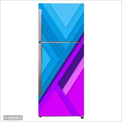 Psychedelic Collection 3D Digital Pattern artDecorative Extra Large PVC Vinyl Fridge Sticker (Multicolor, 60 cm X 160 cm)-thumb0