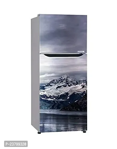 Psychedelic Collection Snow Mountain Water Fridge Wallpaper Poster Adhesive Vinyl Sticker Fridge wrap Sticker Double Single Door Decorative Fridge Sticker (PVC Vinyl, Multicolor, 60 cm X 160 cm)-thumb4