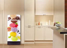 Trendy Chocolate Ice Cream Colorful Decorative Fridge Sticker(Multicolor Vinyl 120X60)-thumb3