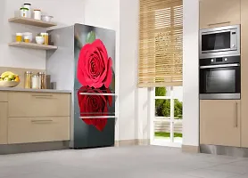 Psychedelic Collection Two red Rose with Blur Background Decorative Extra Large PVC Vinyl Fridge Sticker (Multicolor, 60 cm X 160 cm)-thumb3