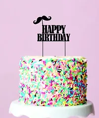 Trendy Happy Birthday Black Acrylic Cake Toppersct-B-37-thumb1