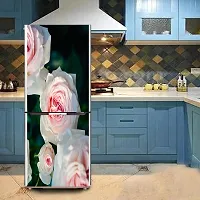 Trendy Pink Rose With Blurr Backgrounddecorative Extra Large Pvc Vinyl Fridge Sticker (Multicolor, 60 Cm X 160 Cm)-thumb3