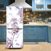 Trendy White Flower With Blurr Bckgrounddecorative Extra Large Pvc Vinyl Fridge Sticker (Multicolor, 60 Cm X 160 Cm)-thumb3