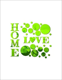 Psychedelic Collection Decorative Home Love Art Glass Green Acrylic Sticker Hexagon Mirror, Hexagon Mirror Wall Stickers, Mirror Stickers for Wall Large Size, Sticker Mirror-thumb2