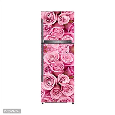 Psychedelic Collection Decorative Pink Flower Vinyl Fridge Cover Wallpaper Poster Adhesive Vinyl Sticker Fridge wrap Decorative Sticker (PVC Vinyl Covering Area 60cm X 160cm)-thumb3