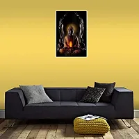 Psychedelic Collection ful Black Buddha Multicolor Wall Posters 18x12-thumb1
