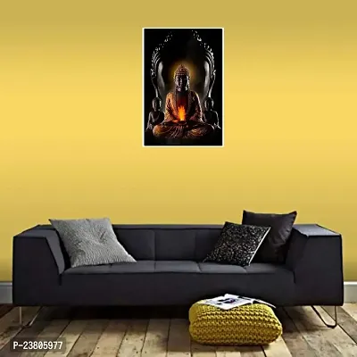 Psychedelic Collection ful Black Buddha Multicolor Wall Posters 18x12-thumb2