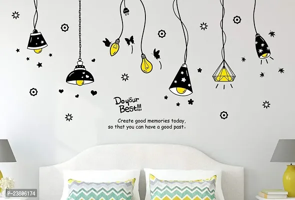 Psychedelic Collection Wall Sticker for Living Room (Light on!, Ideal Size on Wall: 175 cm x 85 cm)-thumb2