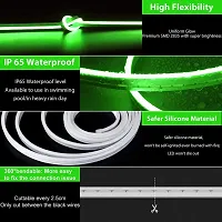 LIGHTAVERSE Led Neon Flex,8.2Ft Green Neon Light Strip,12V Flexible Waterproof Neon Led Strip,Silicone Led Neon Rope Light (Power Adapter Included,5meters)-thumb2