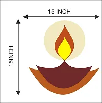 Pshychedelic Collection Diwali Special - Decorative Diya Wall Sticker Size - 38 cm x 38 cm-thumb3