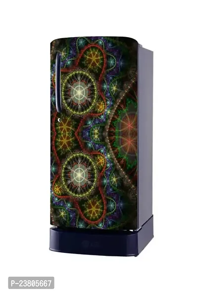 Psychedelic Collection Abstract Design Colorfull Decorative Fridge Sticker Multicolor Vinyl 120x60-SD_PCFS444-thumb2