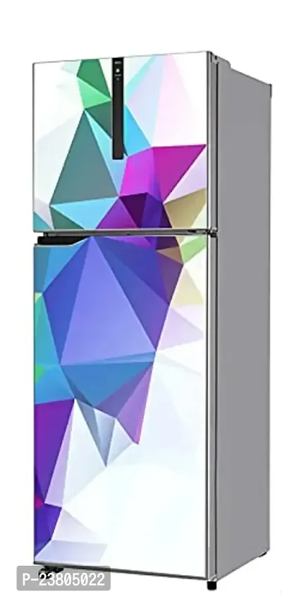 Psychedelic Collection HD Multicolor Diamond Cut Look Decorative Extra Large PVC Vinyl Fridge Sticker (Multicolor, 60 cm X 160 cm)_PCFS153_WP-thumb2