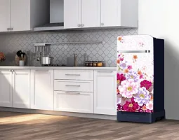 Psychedelic Collection Abstract Design Colourfull Flower Fridge Wrap Decorative Sticker (120 CmX60Cm )-thumb4