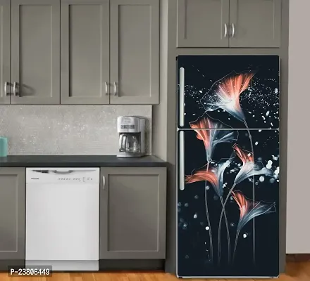 Psychedelic Collection Abstract Design Flower Fridge Sticker Fridge Wrap Decorative Sticker (PVC Vinyl 160x60)-PSY_PCFS324