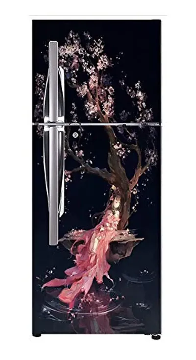 Advait Designs - Abstract Decorative Under The Tree Princes 3D Wallpaper Poster Extra Large Fridge Sticker (PVC Vinyl Covering Area 61cm X 160cm )