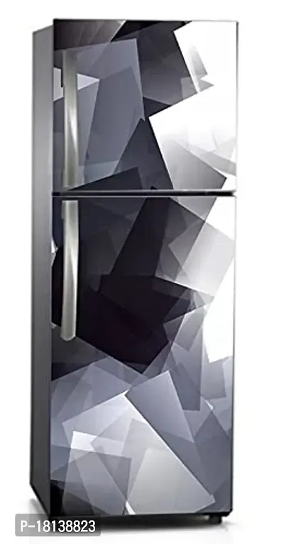 Trendy Hd Beautiful Abstract Black And White Diamond Cut Lookself Vinyl Fridge Wallpaper Self Adhesive Vinyl Sticker Decorative Sticker (Pvc Vinyl Covering Area 60 Cm X 160 Cm)-thumb2