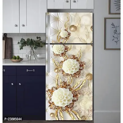 Psychedelic Collection Abstract Design Coloufull Flower Fridge Sticker (Multicolor PVC Vinyl 160x60)-DD_PCFS389-thumb4