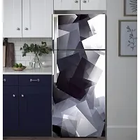 Advait Designs-HD Beautiful Abstract Black and White Diamond Cut lookSelf Adhesive Vinyl Sticker Fridge wrap Decorative Sticker (PVC Vinyl Covering Area 60cm X 160cm )-thumb3