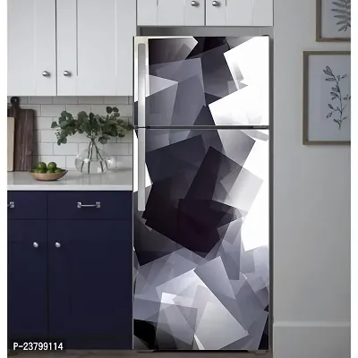 Advait Designs-HD Beautiful Abstract Black and White Diamond Cut lookSelf Adhesive Vinyl Sticker Fridge wrap Decorative Sticker (PVC Vinyl Covering Area 60cm X 160cm )-thumb4