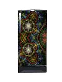 Psychedelic Collection Abstract Design Colorfull Decorative Fridge Sticker Multicolor Vinyl 120x60-SD_PCFS444-thumb2