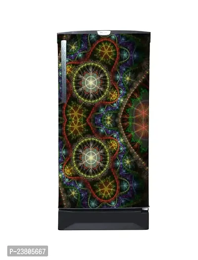 Psychedelic Collection Abstract Design Colorfull Decorative Fridge Sticker Multicolor Vinyl 120x60-SD_PCFS444-thumb3