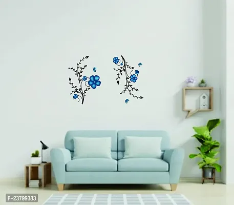 Psychedelic Collection Decorative Tree Branch Blue Flower PVC Vinyl Multicolor Decorative Wall Sticker for Wall Decoration Size : 67 cm X 120 cm-thumb5