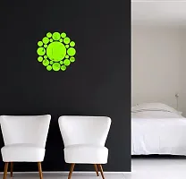 Psychedelic Collection Decorative Circle Set Green Acrylic Sticker Hexagon Mirror, Hexagon Mirror Wall Stickers, Mirror Stickers for Wall Large Size, Sticker Mirror-thumb1