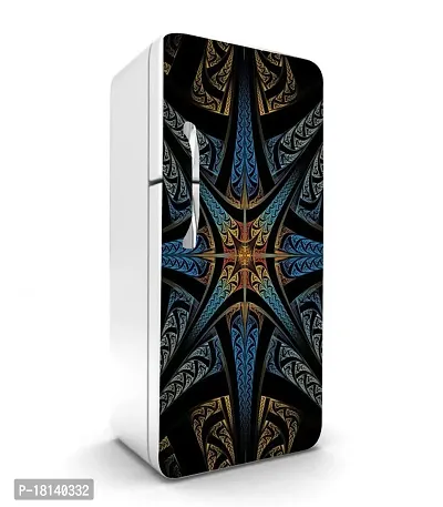 Trendy Abstract Design Colorfull Decorative Fridge Sticker Multicolor Vinyl 120X60-Sdpcfs440