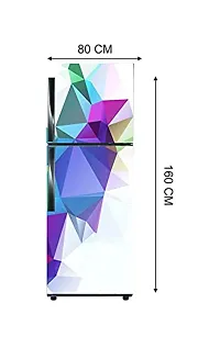 Psychedelic Collection HD Multicolor Diamond Cut Look Decorative Extra Large PVC Vinyl Fridge Sticker (Multicolor, 60 cm X 160 cm)_PCFS153_WP-thumb3