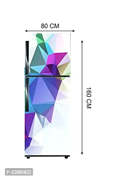 Psychedelic Collection HD Multicolor Diamond Cut Look Decorative Extra Large PVC Vinyl Fridge Sticker (Multicolor, 60 cm X 160 cm)_PCFS153_WP-thumb4