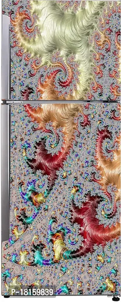 Trendy 3D Stylish Colorful Decorative Fridge Sticker (Multicolor, 60 Cm X 160 Cm)