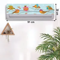 Psychedelic Collection Decorative Birds with hat Ac Sticker (Multicolor PVC Vinyl 30x91)-thumb2