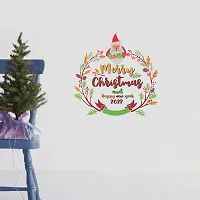 Trendy Merry Christmas And Happy New Year 2022 Pvc Vinyl Self Adhesive Wall Sticker (Ideal Size On Wall- 46 Cm X 45 Cm, Multicolour)-thumb3