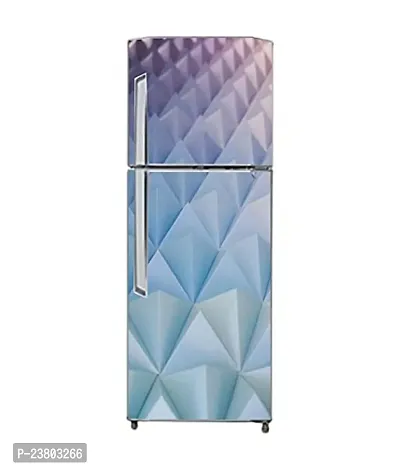 Psychedelic Collection HD 3D TringleDecorative Extra Large PVC Vinyl Fridge Sticker (Multicolor, 60 cm X 160 cm)-thumb3