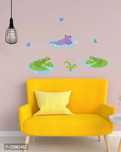 Psychedelic Collection Decorative Cartoon Animal Decorative Wall Sticker (PVC Vinyl, Multicolor, W 91 cm X H 81 cm)-thumb2