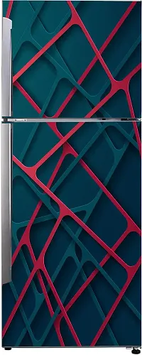 Psychedelic Collection Decorative Abstract Multicolor 3D Rectangular Shape Design Wallpaper Sticker for Fridge Decor 60 cm X 160 cm-thumb1