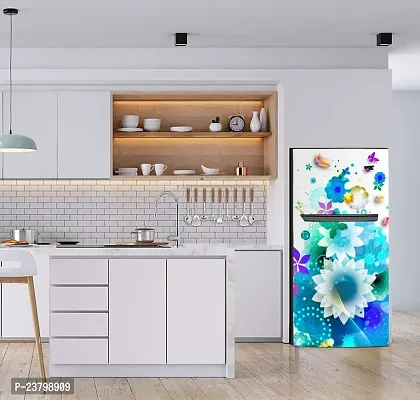 Psychedelic Collection Abstract Flower Design Fridge Wrap Decorative Sticker (120 CmX60Cm)-thumb4