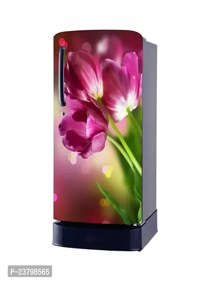 Psychedelic Collection Abstract Design Colourfull Flower Fridge Wrap Decorative Sticker (120 CmX60Cm)