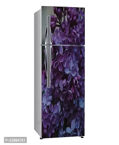 Psychedelic Collection Purple flowersDecorative Extra Large PVC Vinyl Fridge Sticker (Multicolor, 60 cm X 160 cm)_FD389_WP-thumb2