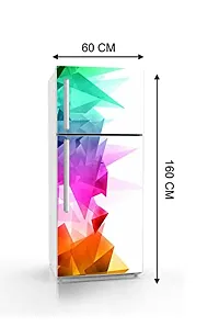 Psychedelic Collection 3D Cristal Look Decorative Extra Large PVC Vinyl Fridge Sticker (Multicolor, 60 cm X 160 cm)-thumb4