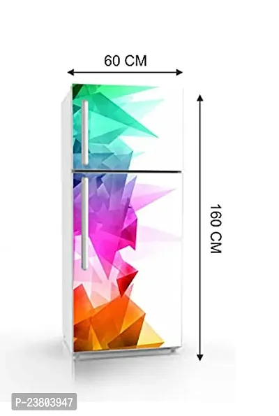 Psychedelic Collection 3D Cristal Look Decorative Extra Large PVC Vinyl Fridge Sticker (Multicolor, 60 cm X 160 cm)-thumb5