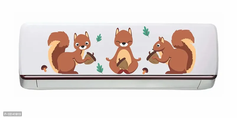 Trendy Funny Squirrel Decorative Ac Sticker (Multicolor Pvc Vinyl 30X91)