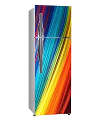 Psychedelic Collection Abstract Decorative Multicolour taxture Extra lardge Fridge Sticker for Fridge Decor (PVC Vinyl, Multicolor, 60 cm X 160 cm)-thumb1