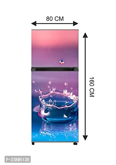 Psychedelic Collection Vinly Water Drop in A PondDecorative Extra Large PVC Vinyl Fridge Sticker (Multicolor, 60 cm X 160 cm)_PCFS33_WP-thumb5