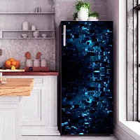 Trendy Abstract Design Coloufull Decorative Fridge Sticker (Multicolor Vinyl 120X60)-Sdpcfs362-thumb2