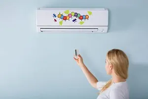 Trendy Multi Color Decorative Air Conditioner Sticker - Ac Stickerpcac140-thumb1